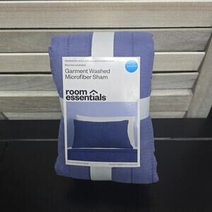 Garment Washed Microfiber Quilt Sham Blue | Room Essentials | Standard